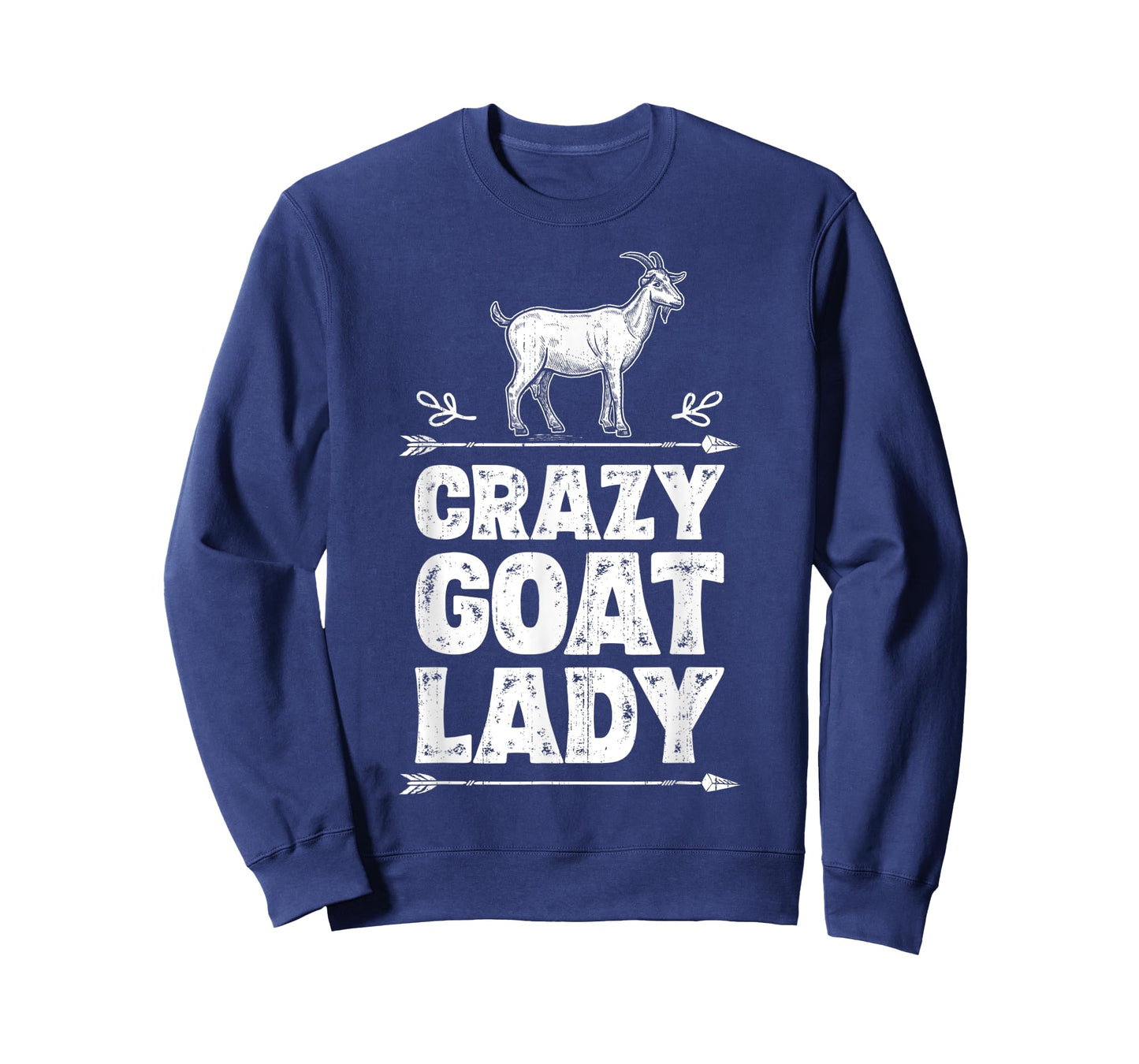 Crazy Goat Lady Girls Women Farmer Farm Animal Lover Vintage T-Shirt