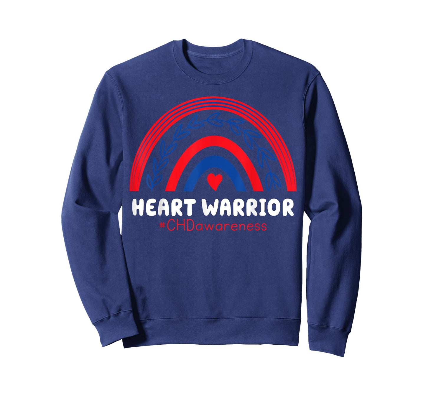 CHD Warrior Red & Blue Rainbow Heart Disease Awareness T-Shirt
