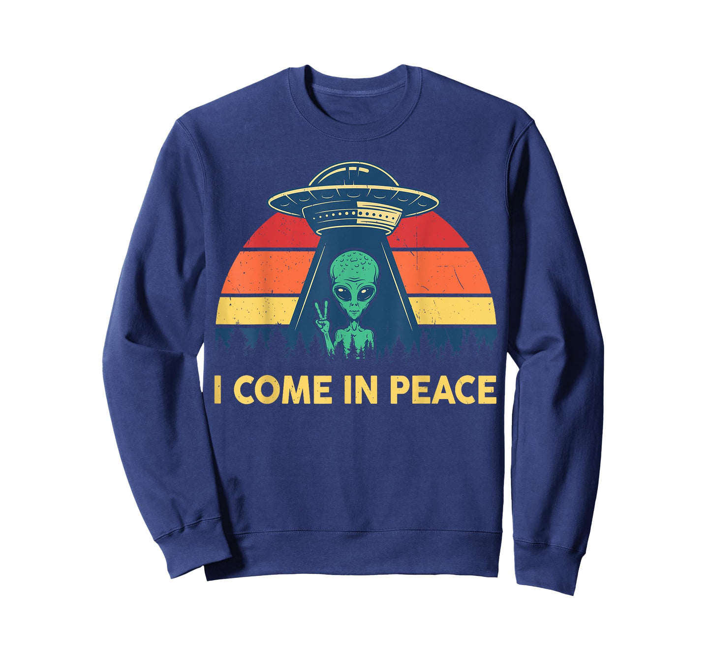 I Come in Peace Funny UFO Costume Kids Adults Cute Alien T-Shirt
