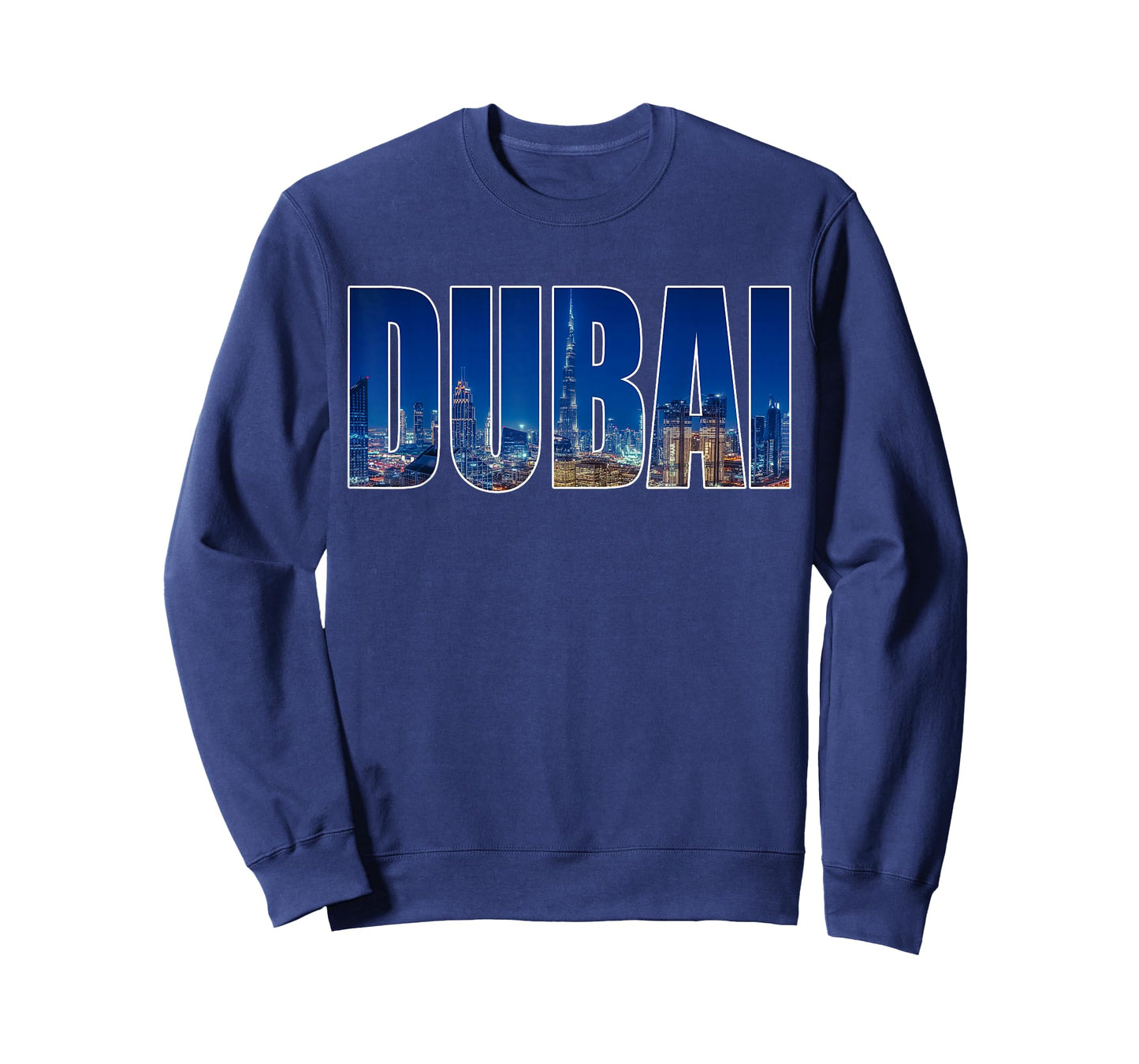 Dubai UAE Urban Skyline Photography Font T-Shirt