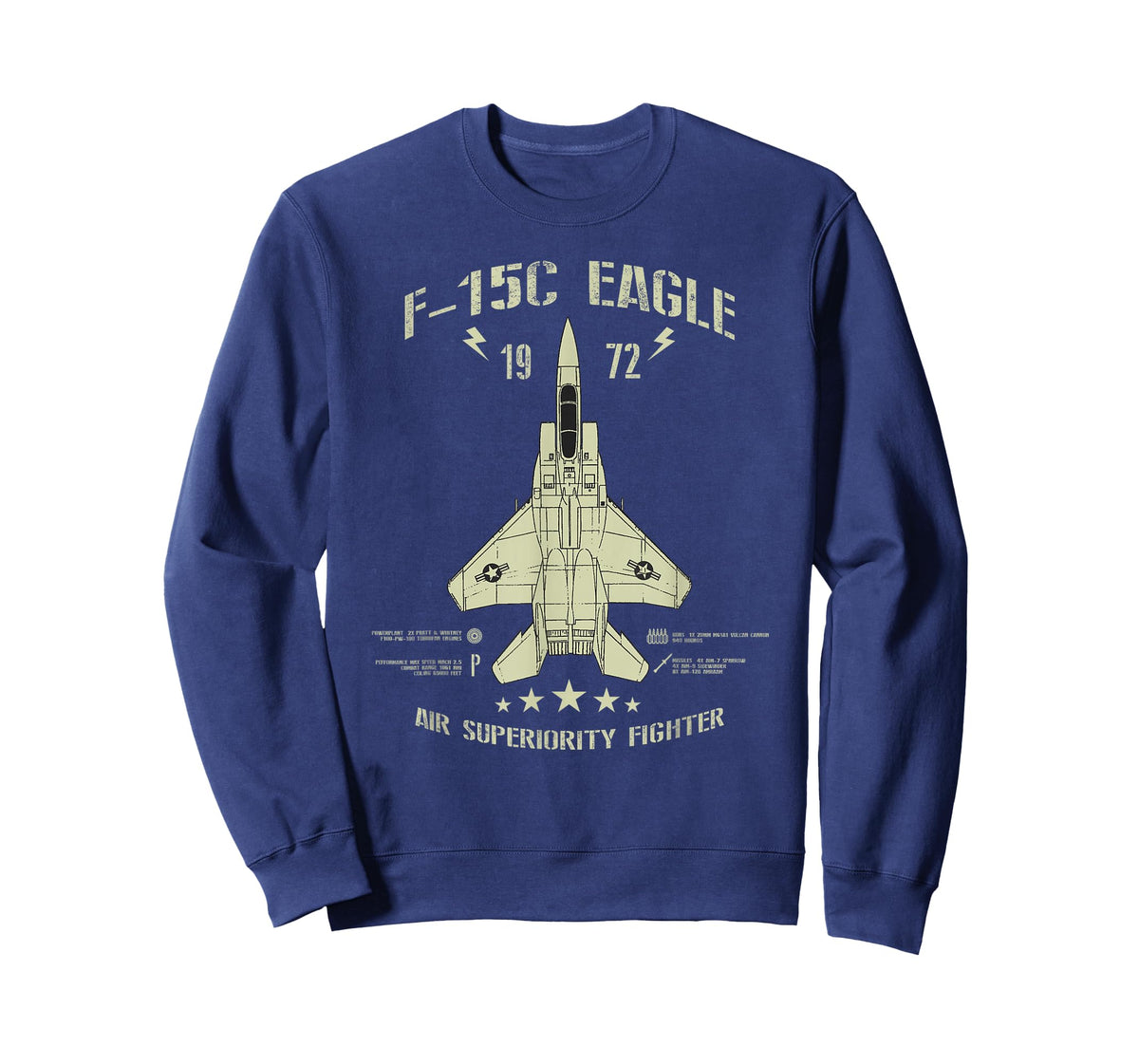 F-15 Eagle Jet Fighter Technical Drawing T-Shirt