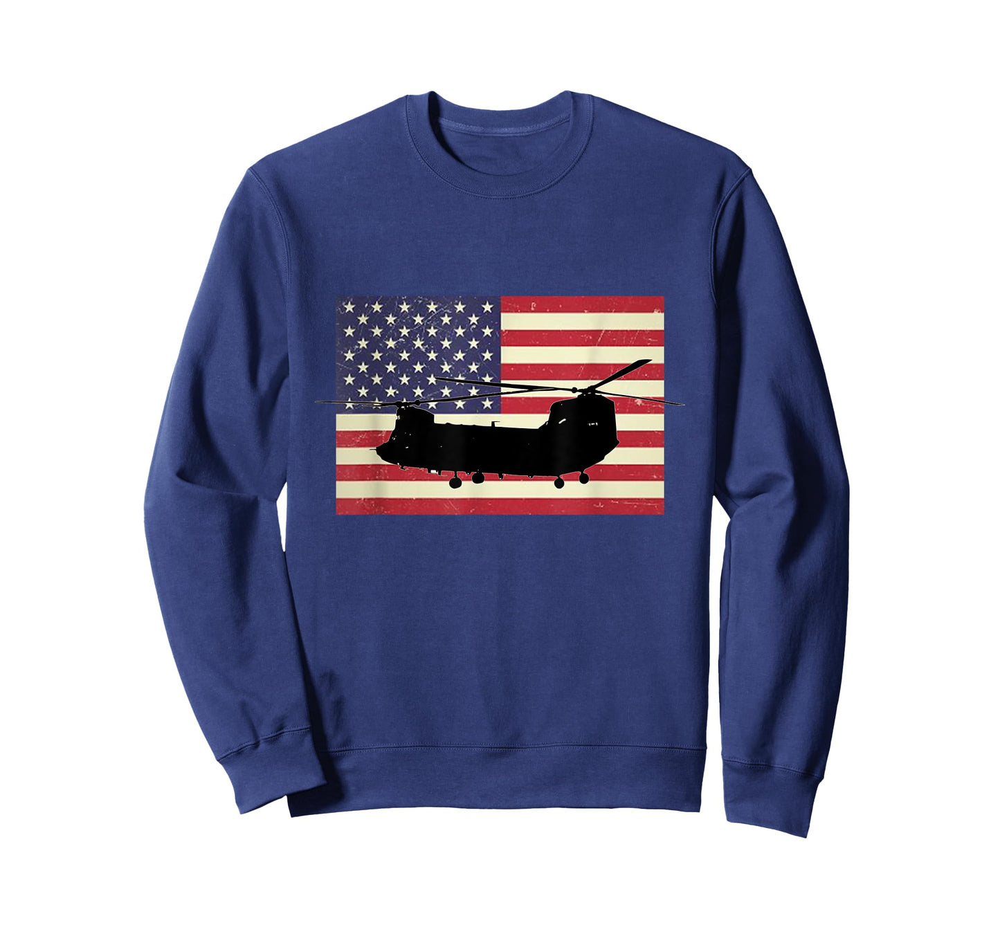 American USA Flag Chinook Helicopter Army Military Pilot T-Shirt for Women Kids Men