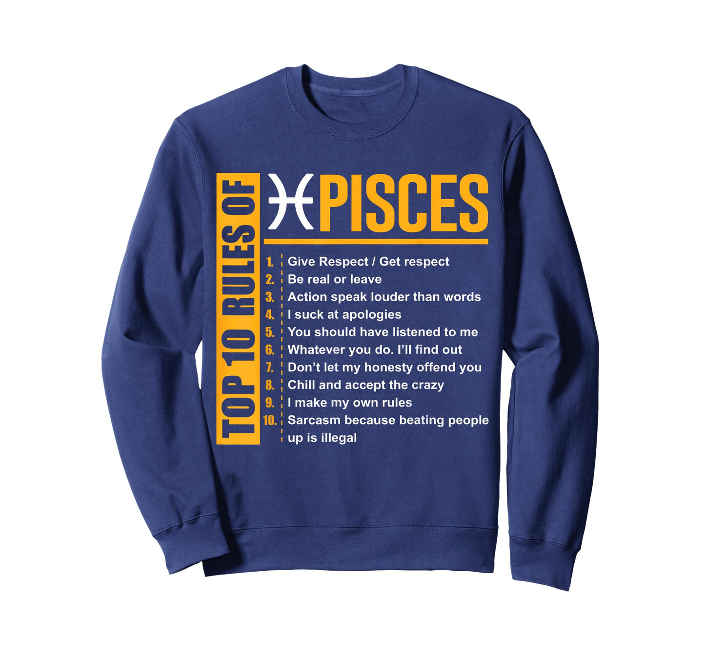 Top 10 Rules of Pisces Birthday Gifts T-Shirt T-Shirt