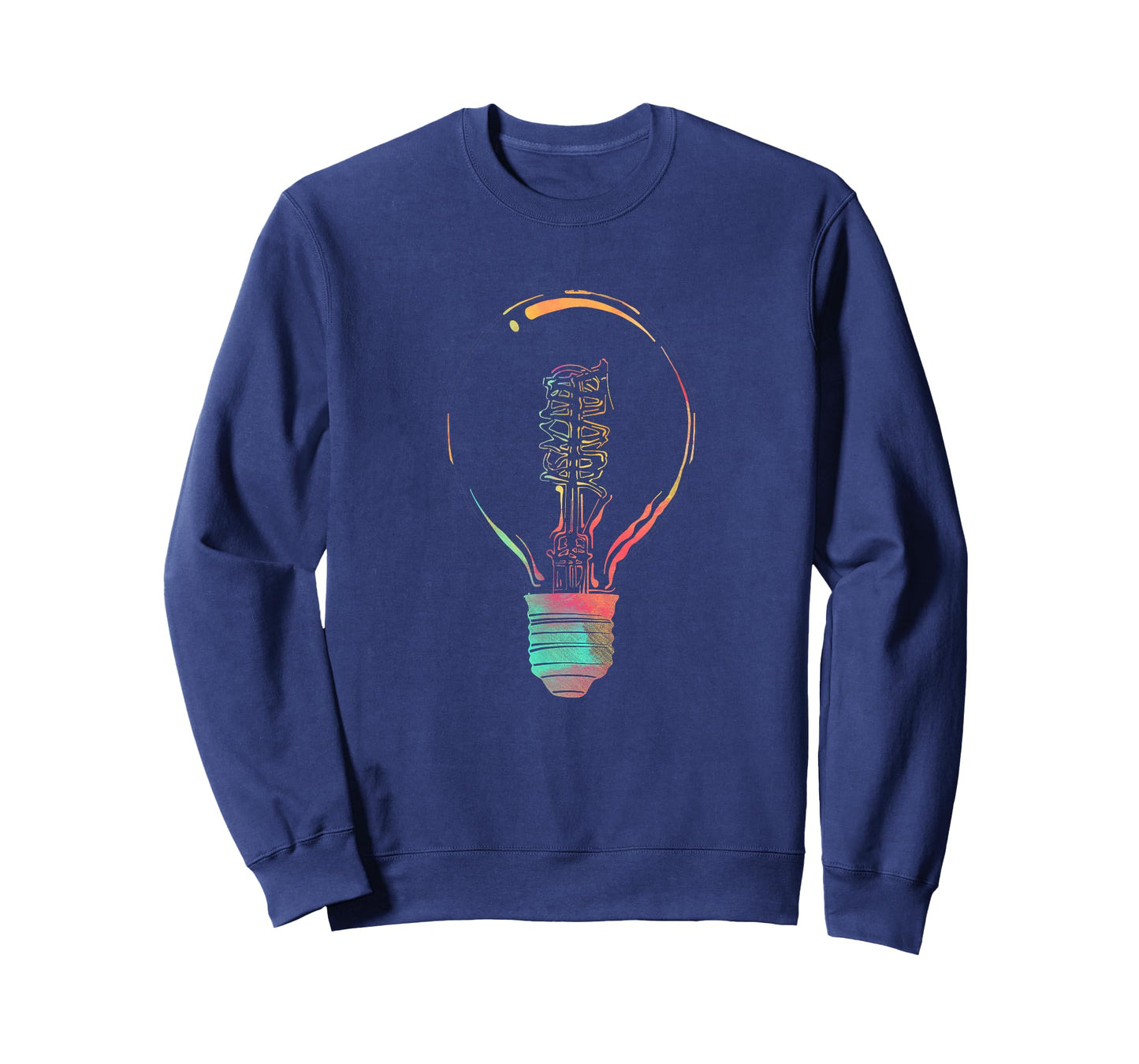 Electrician Gifts Men Women Colorful Light Bulb Lineman T-Shirt