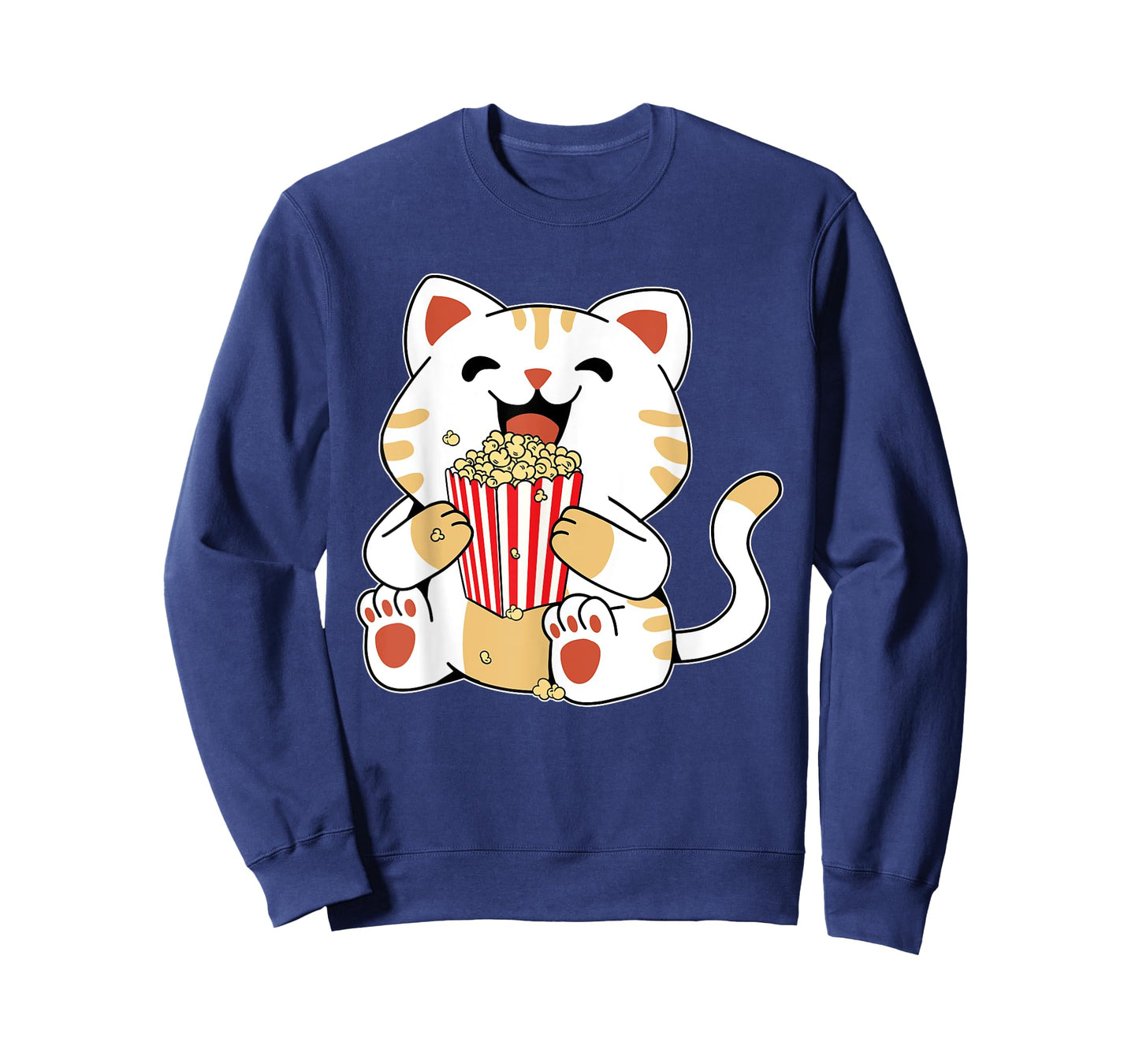 Cat Popcorn Kids Cute Funny Movie Night T-Shirt