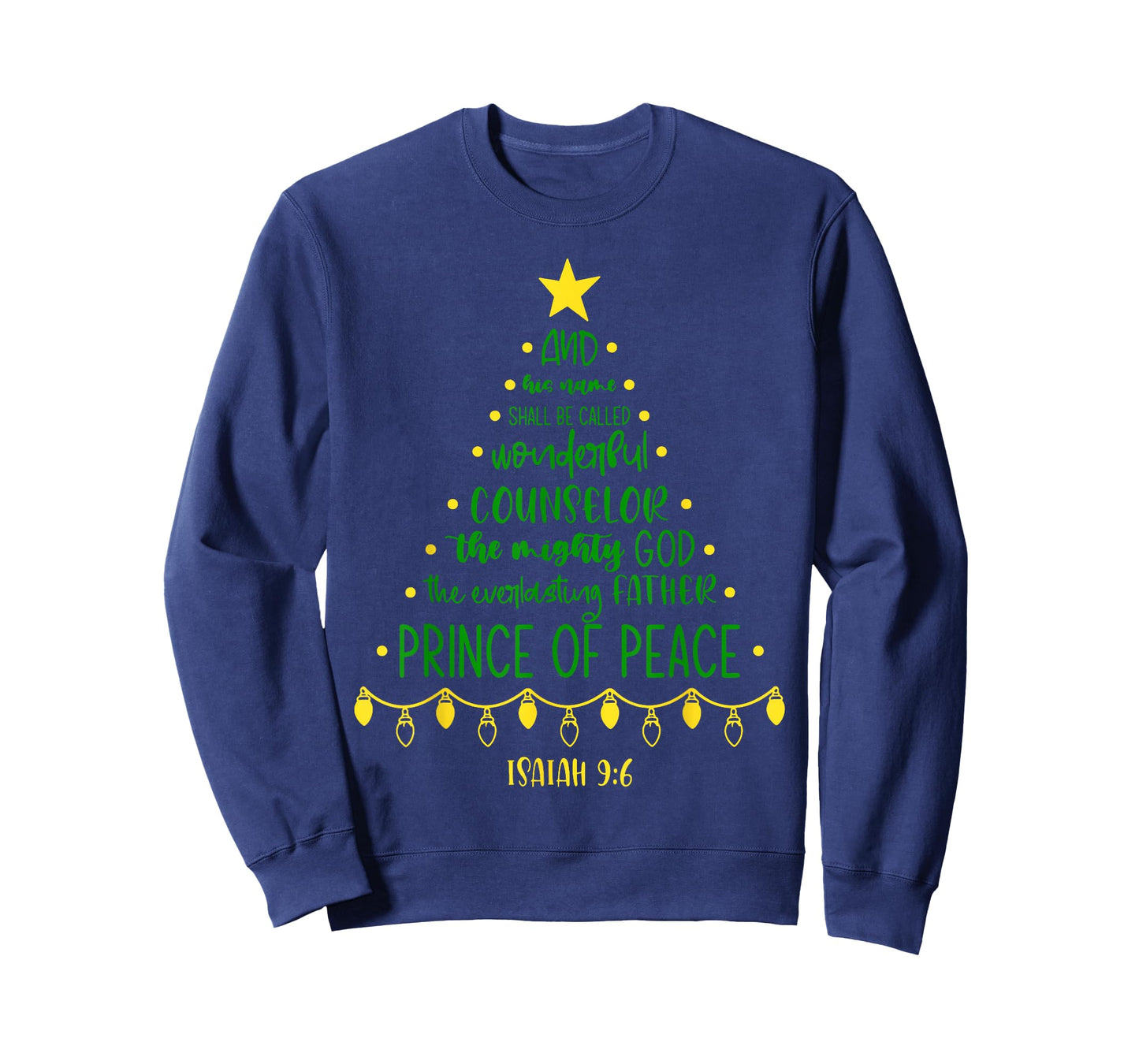 Christian Christmas Jesus Bible Names Xmas Tree Shaped T-Shirt