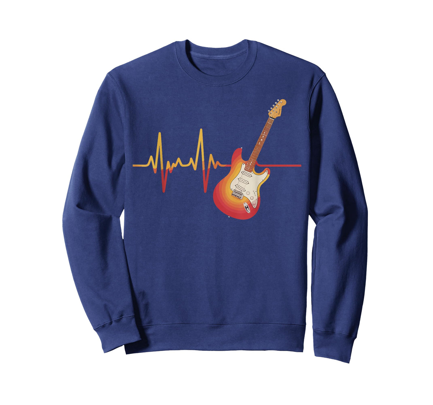 Retro Acoustic Guitar Heartbeat Music Lover Gifts Guitarists T-Shirt