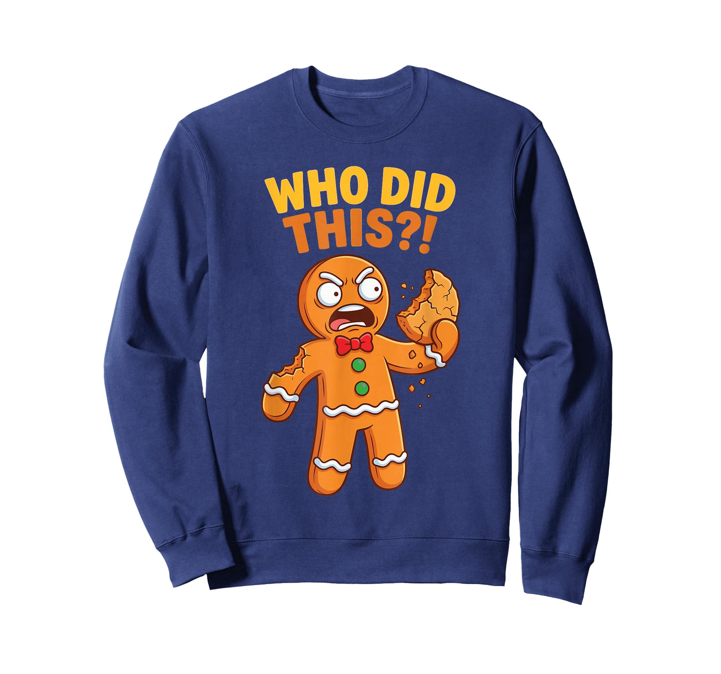 Funny Gingerbread Man Who Did This Pun Cookies Women Kids T-Shirt