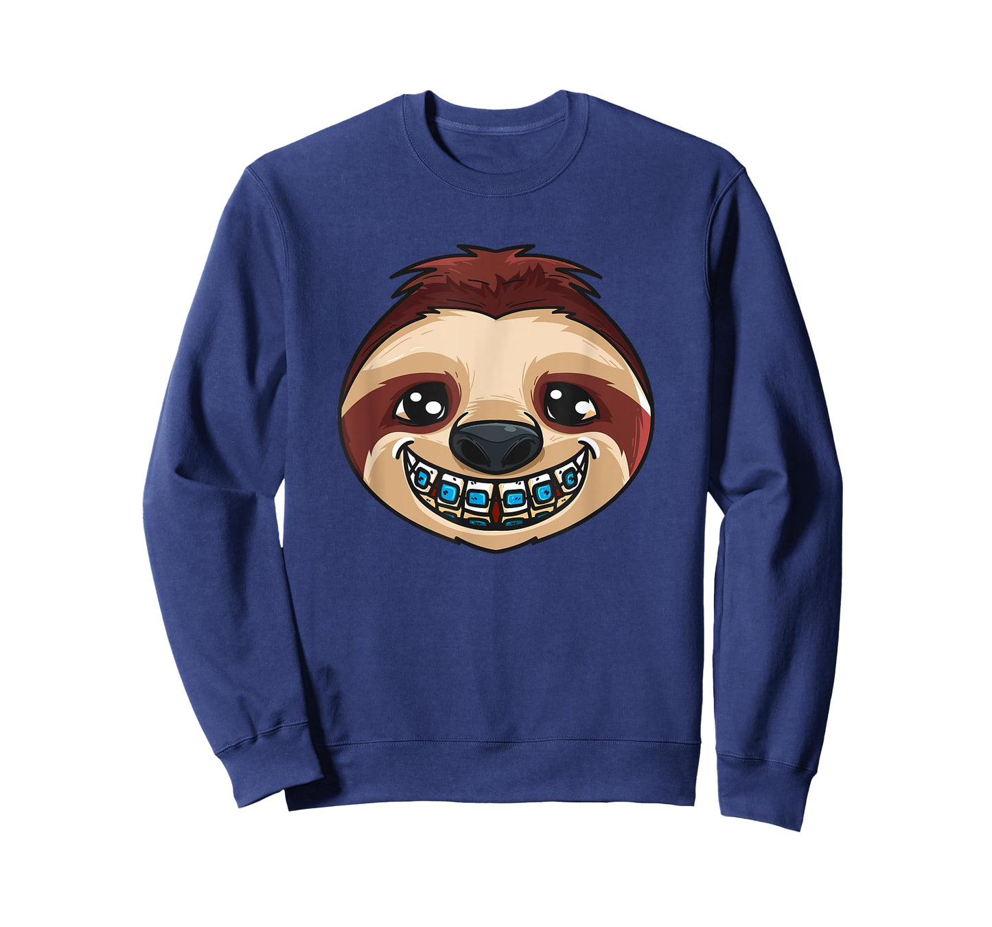 Cute Sloth Head With Dental Braces Dental Dentist Dentistry T-Shirt