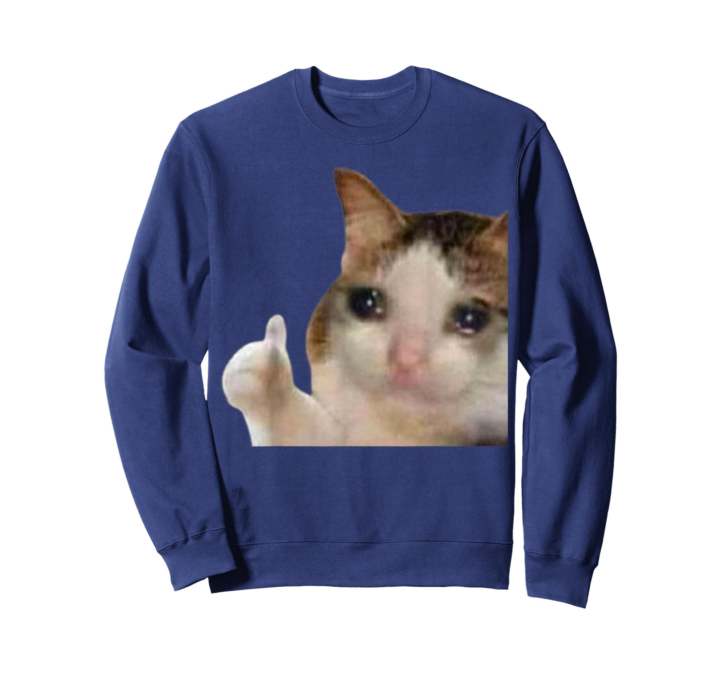 Thumbs Up Crying Cat Meme T-Shirt