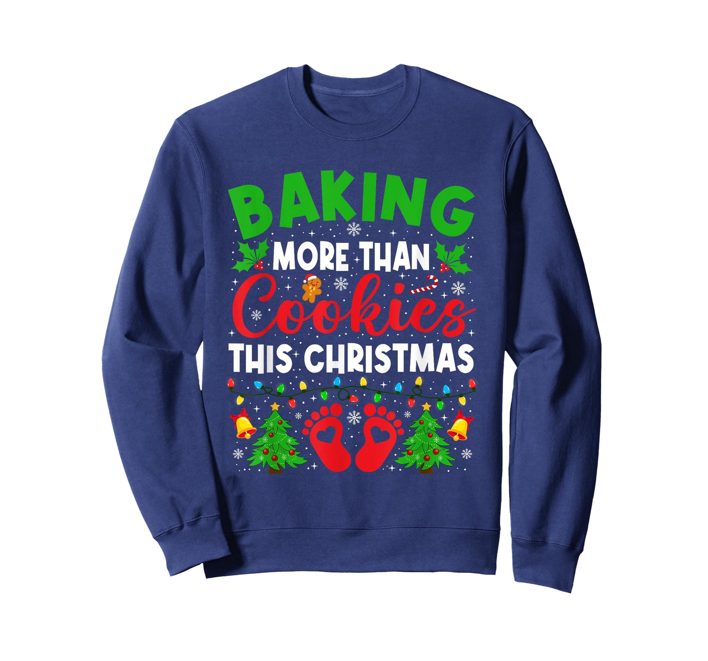 Baking More Than Cookies Christmas Pregnancy Announcement T-Shirt