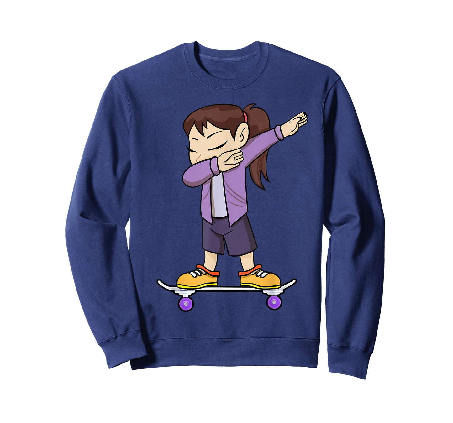 Skateboarding Teenage Girl on Skateboard Gift for Skater T-Shirt