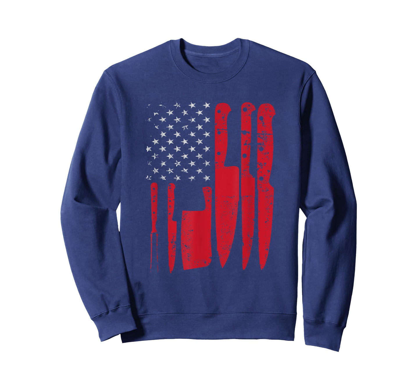 American Flag Kitchen Butcher Knife Set Women Men T-Shirt