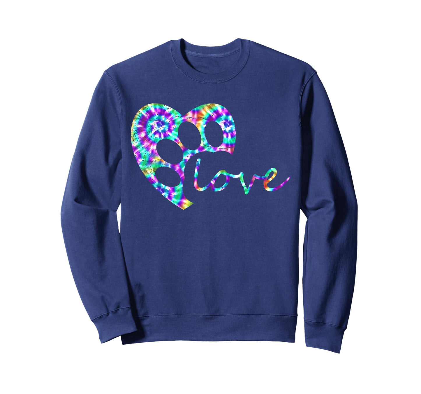 Tie Dye Love Dog Paw Print Animal Paw Dog Lover Owner Shirt T-Shirt