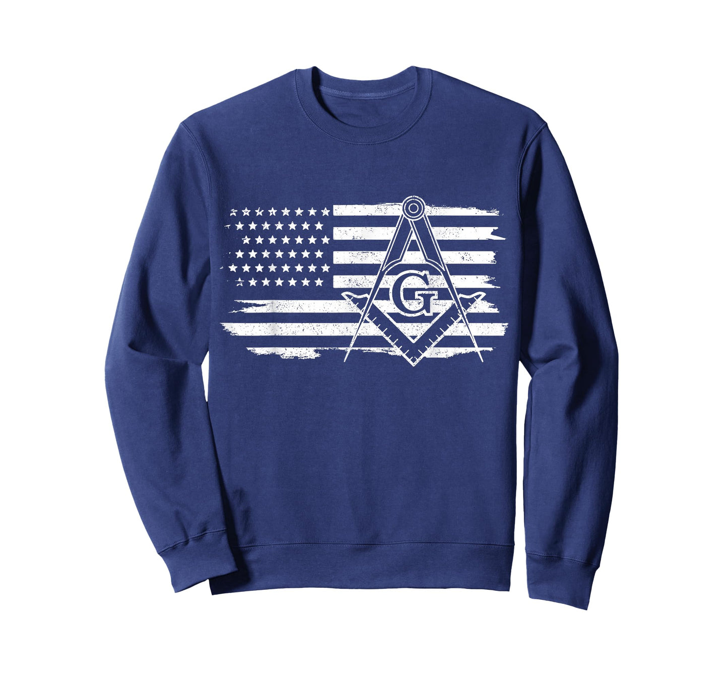 Mason Square & Compass Masonic US Flag Freemason Shriner T-Shirt