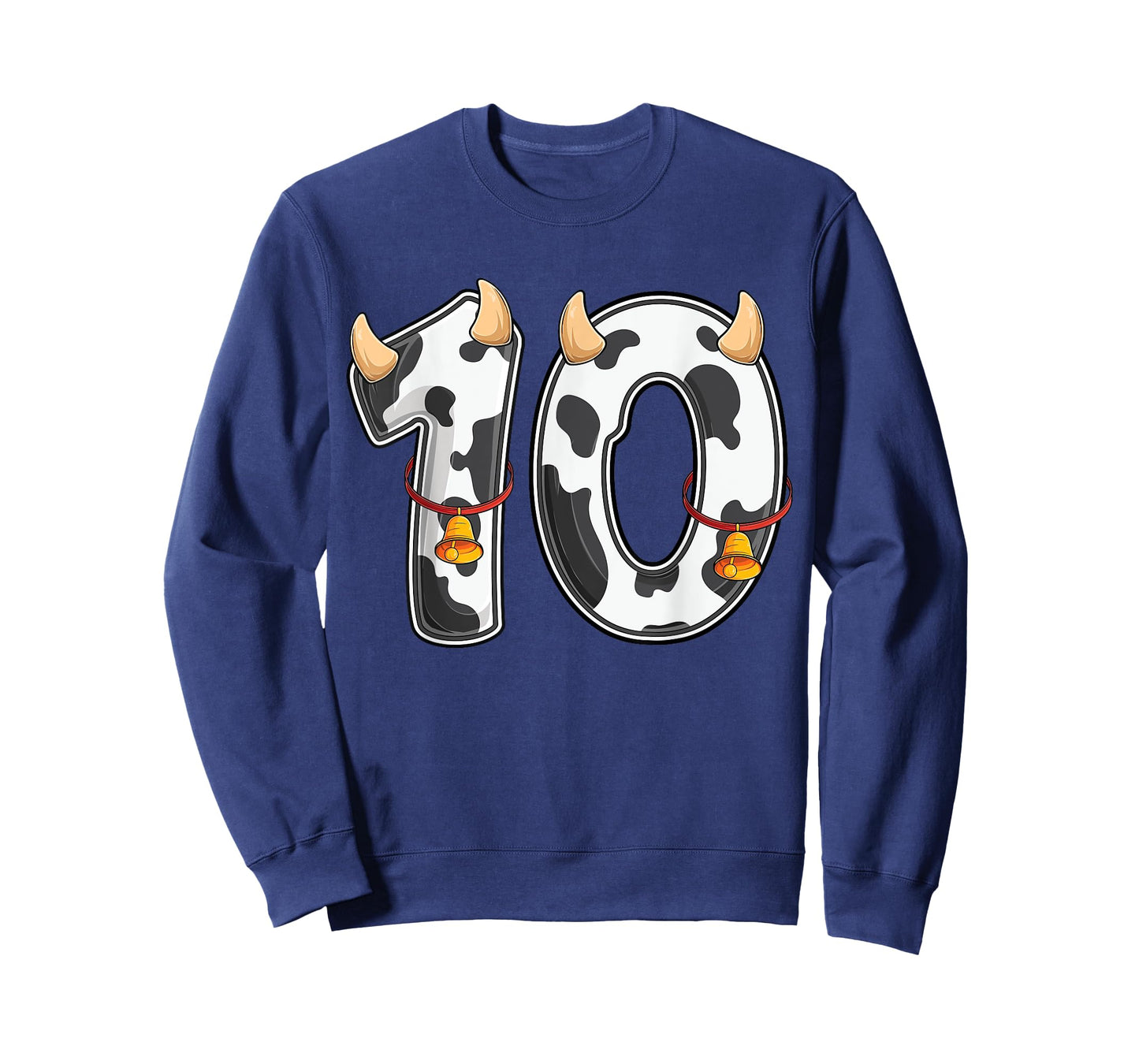 Cow Girl Boy Farmer 10th Birthday Ten 10 Years Old Bday Kids T-Shirt