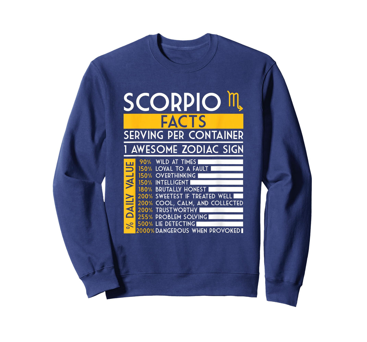 Scorpio Facts Zodiac Sign Horoscope Funny Astrology T-Shirt