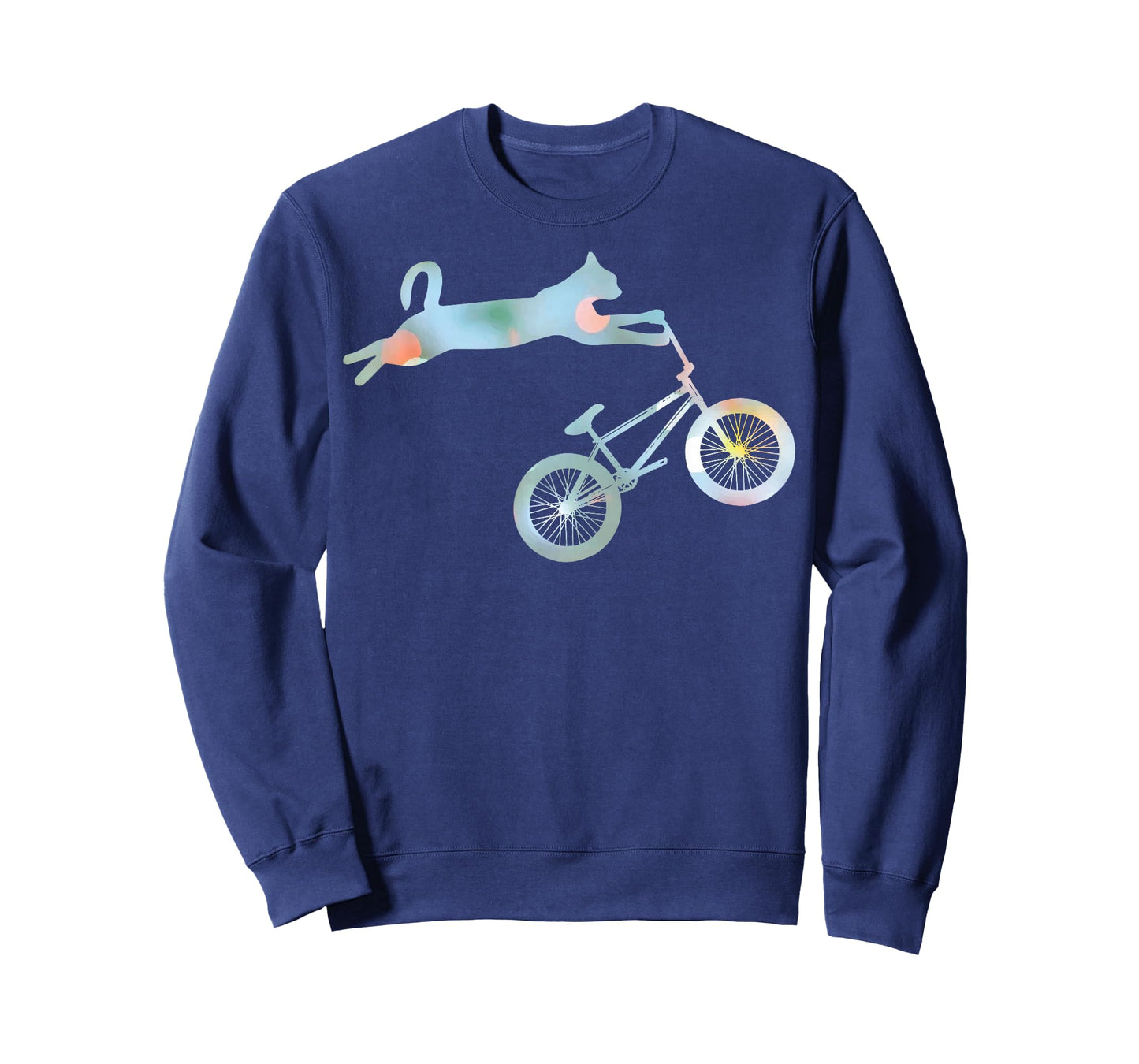 Funny Cat Riding BMX Art for Men Women BMX Bike BMX Lover T-Shirt
