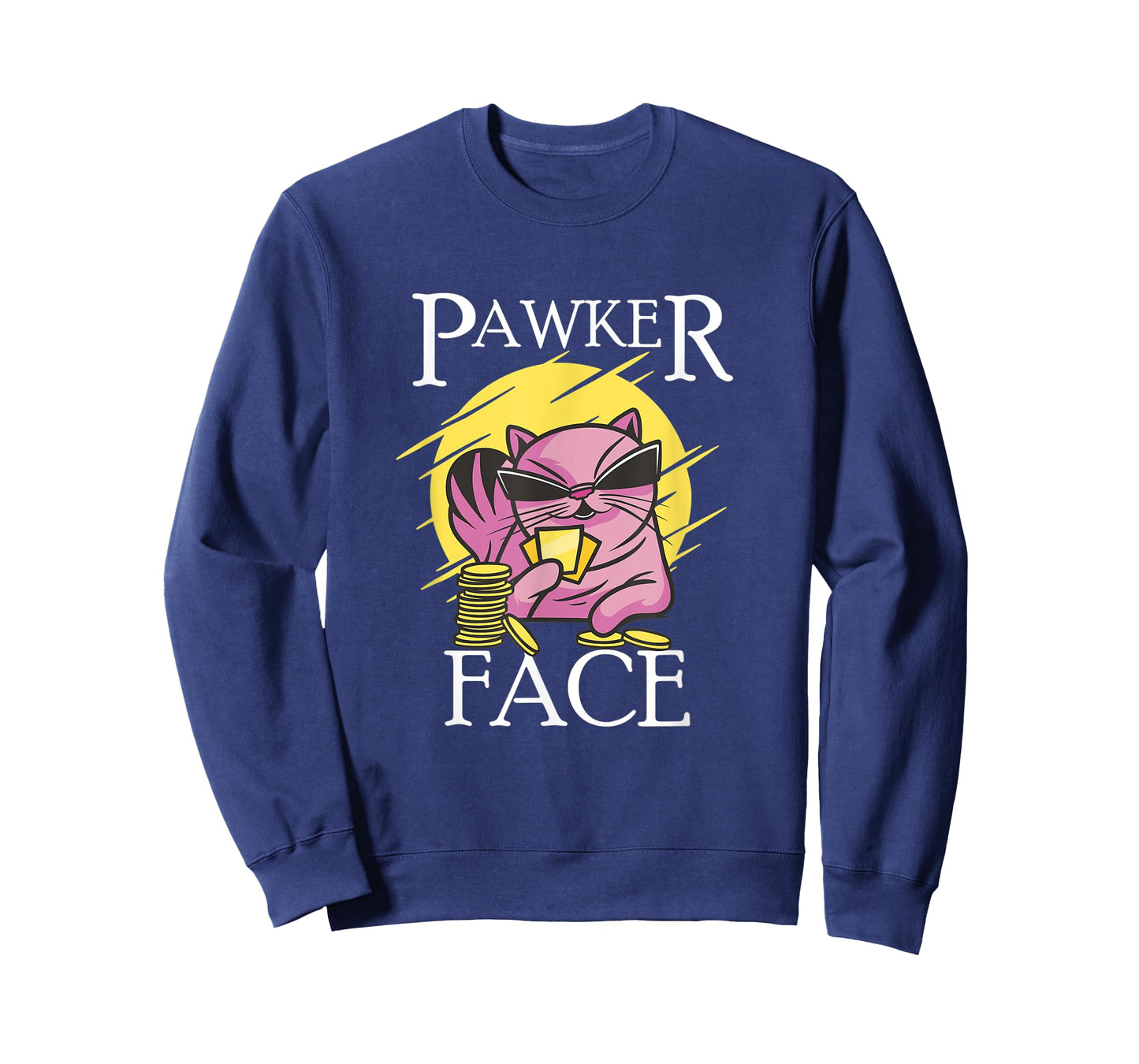 Pawker Face Poker Face - Cat Plays Poker T-Shirt