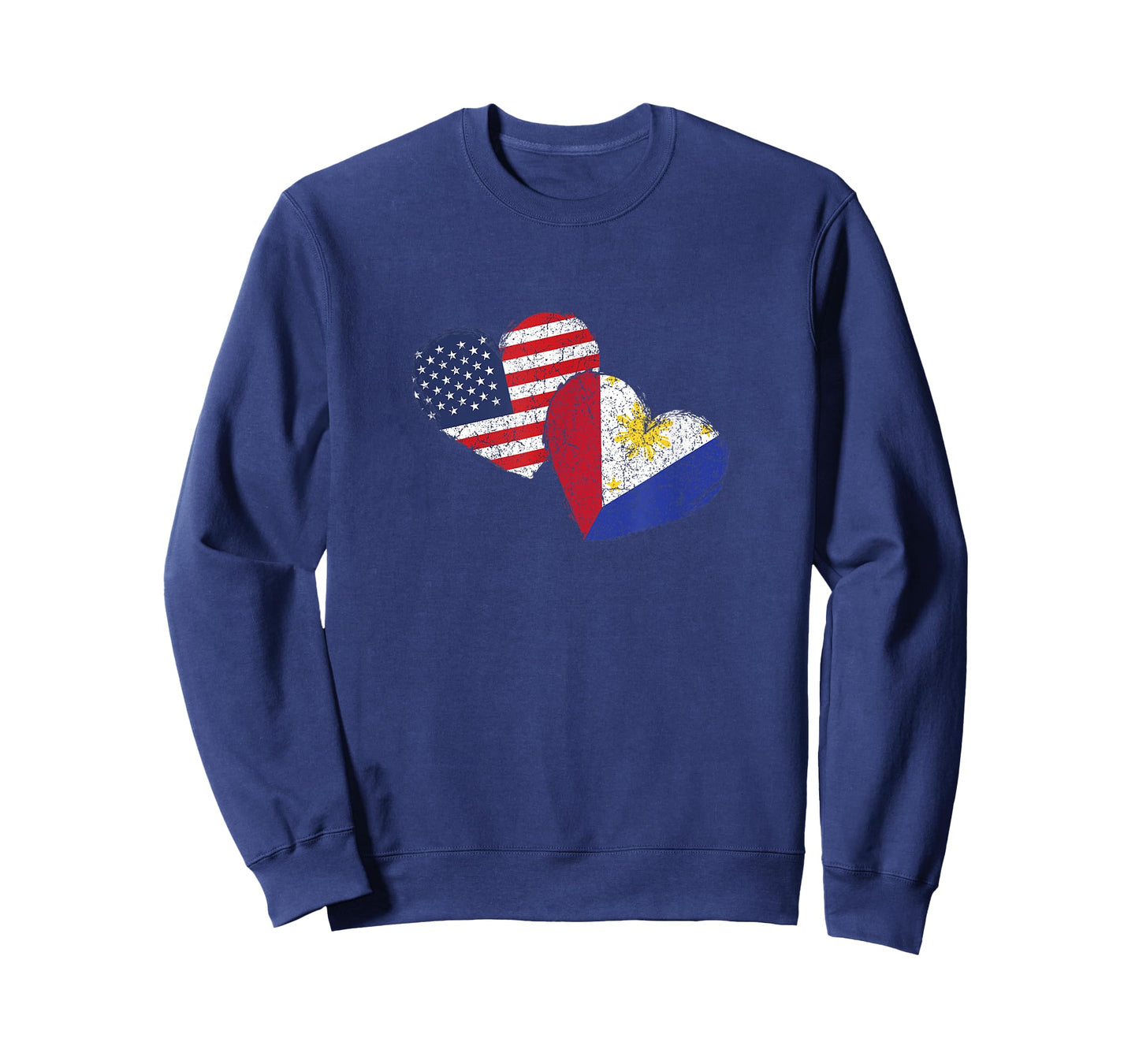USA Philippine Heart Country Flag American Filipino Pinoy T-Shirt