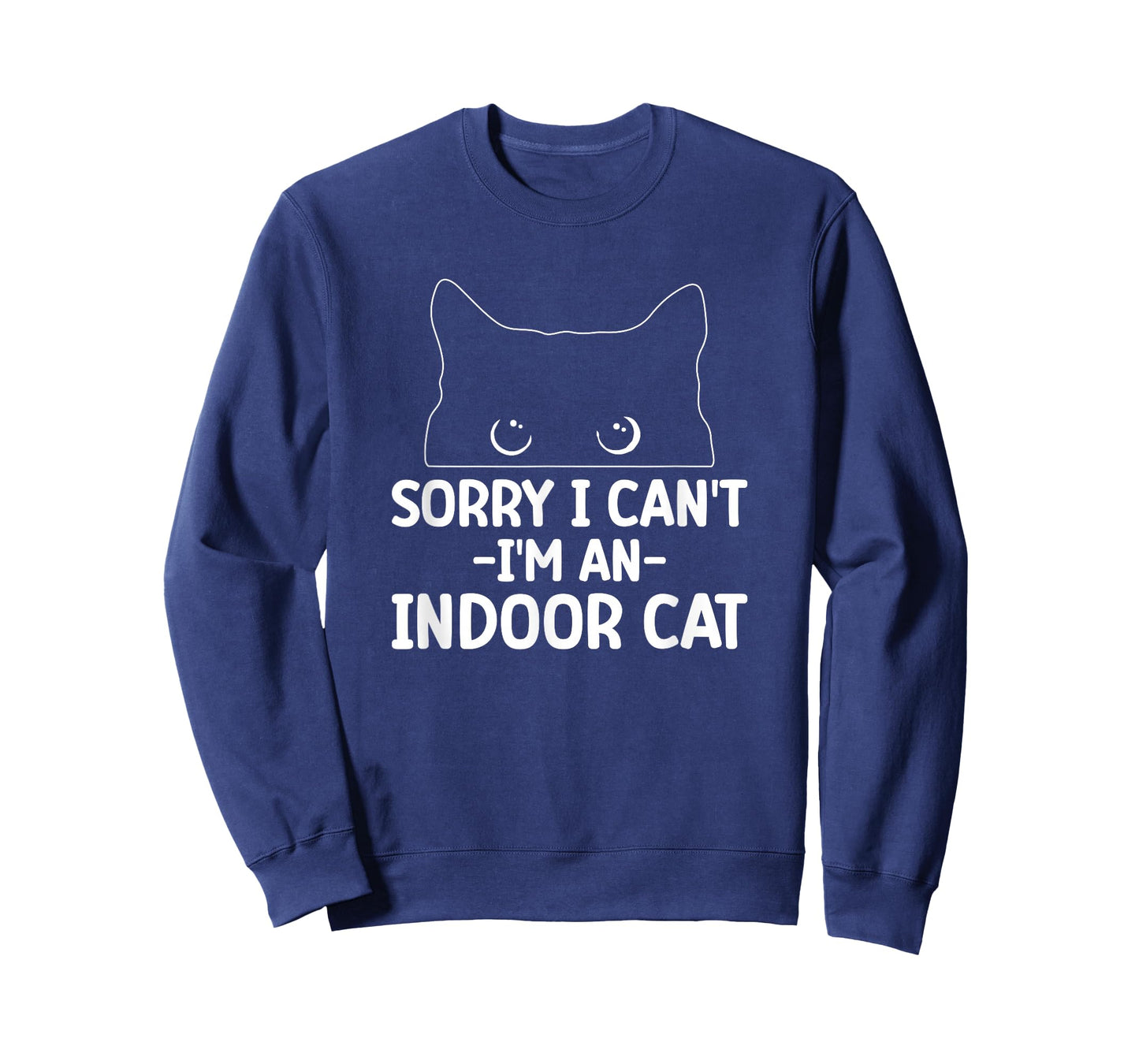 Sorry I Can't I'm An Indoor Cat Funny Black Cat Lover T-Shirt