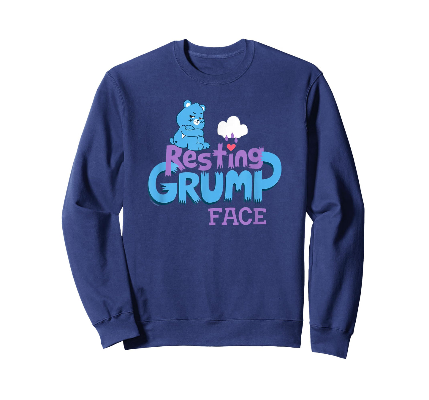 Care Bears Grumpy Bear Resting Grump Face Cloudy Mood Logo T-Shirt