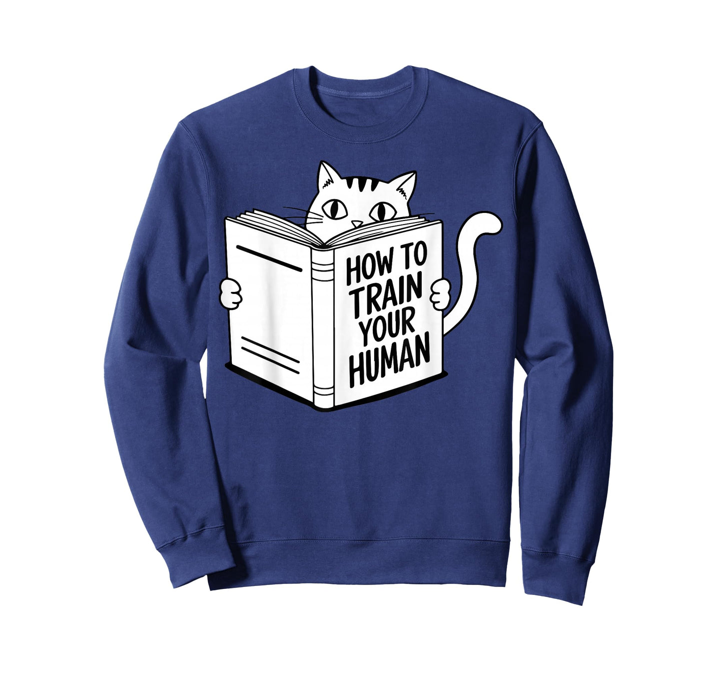 Cat Book Humor How to Train Your Human Funny T-Shirt
