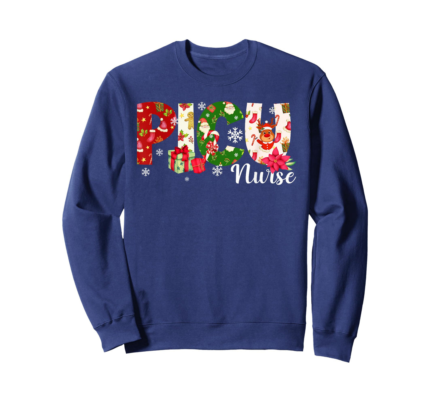 Christmas PICU Nurse Pediatric Intensive Care Unit Xmas T-Shirt
