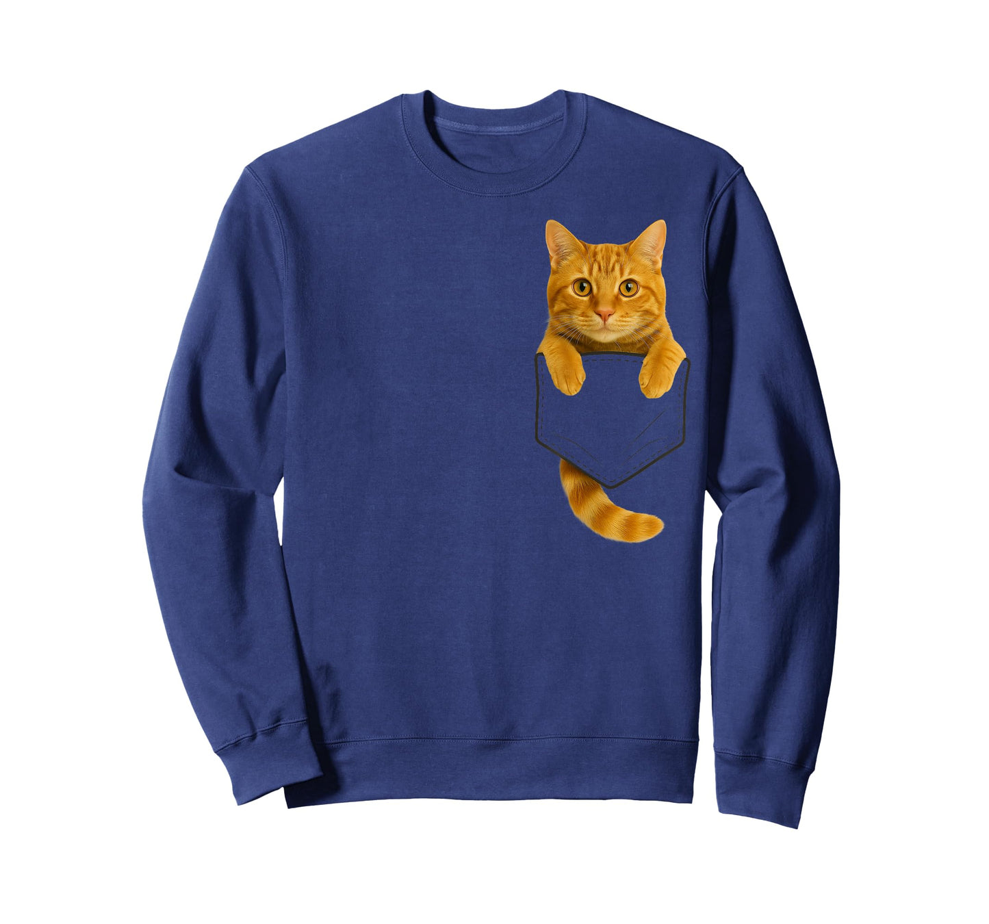 Cute Tabby Cat Pocket Funny Gifts Cat Mom Cat Dad Cat Lover T-Shirt