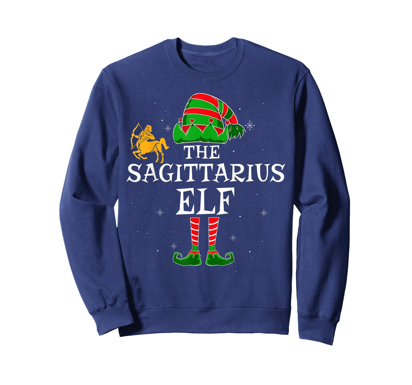 Sagittarius Elf Group Matching Family Christmas Zodiac Sign T-Shirt