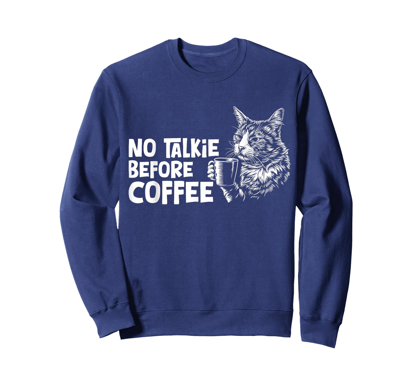 No Talkie Before Coffee Lover Funny Barista Cat Lover T-Shirt