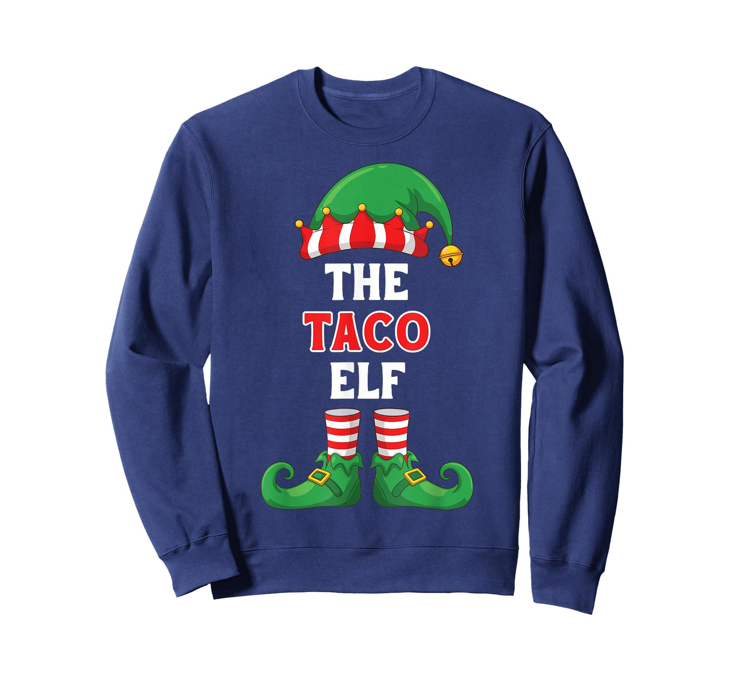 The Taco Elf Shirt Funny Christmas for Taco Lover Foodie Top T-Shirt