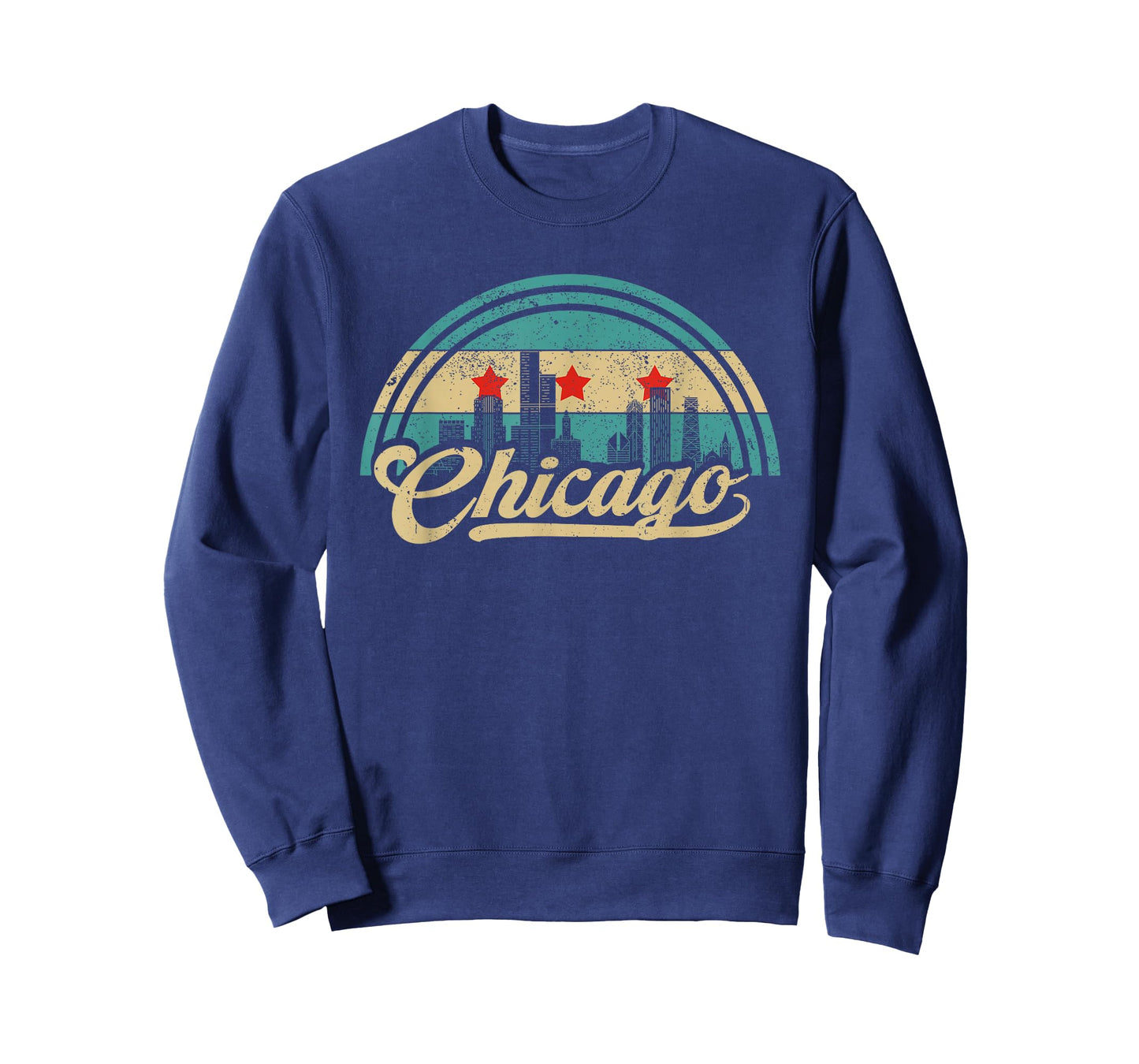 Chicago Flag Skyline Vintage USA Chicago Flag Illinois USA T-Shirt