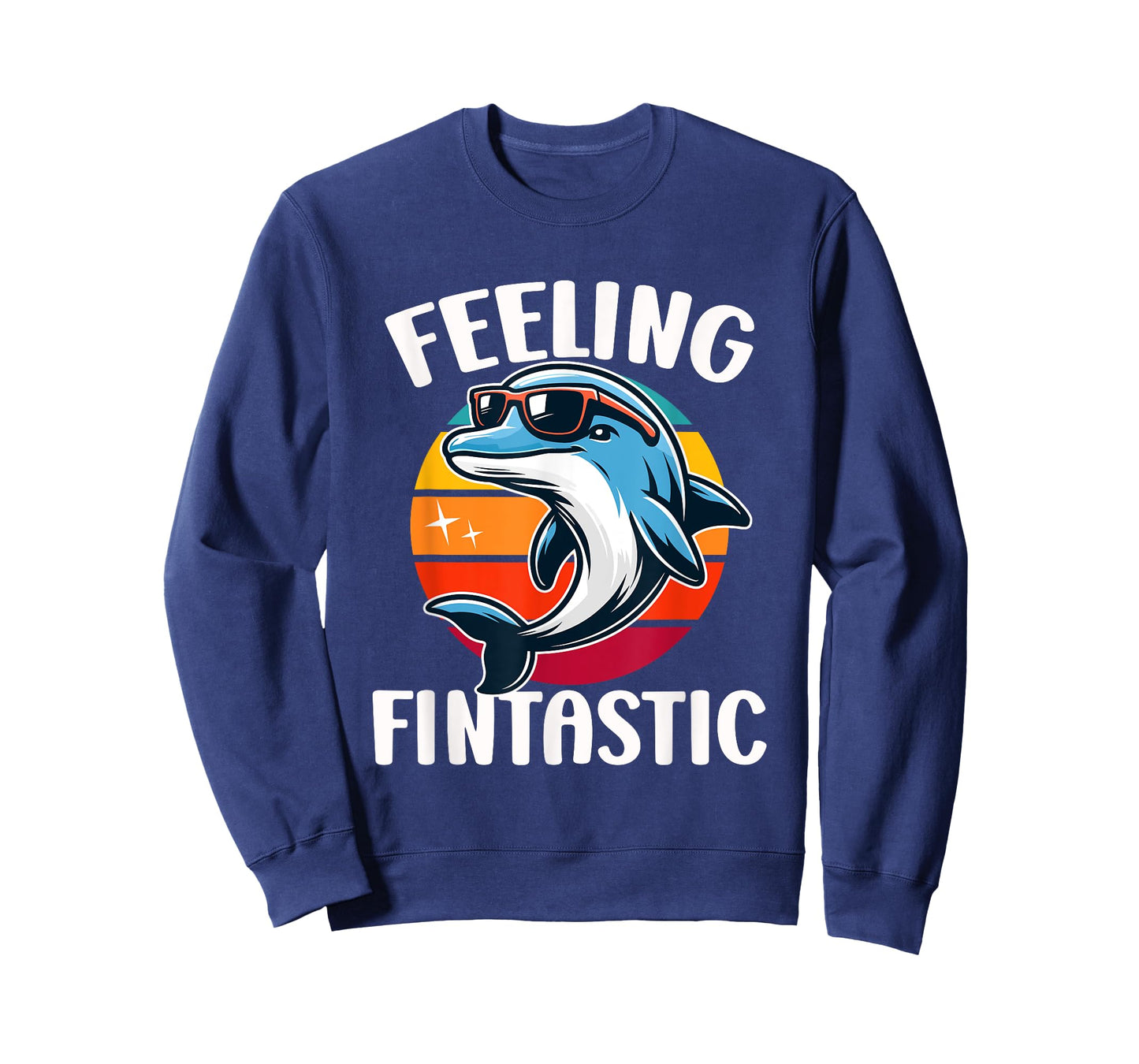 Feeling Fintastic Funny Dolphin Kids Ocean Marine Wildlife T-Shirt