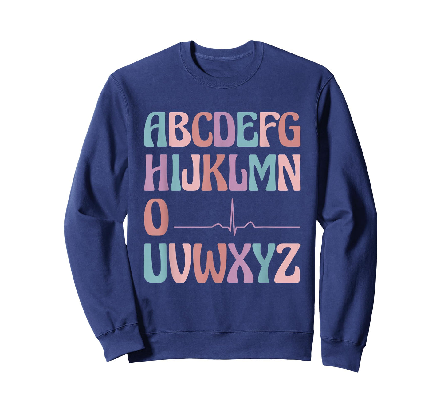 Alphabet Heartbeat Line Nursing Student ABC PQRST Nurse T-Shirt