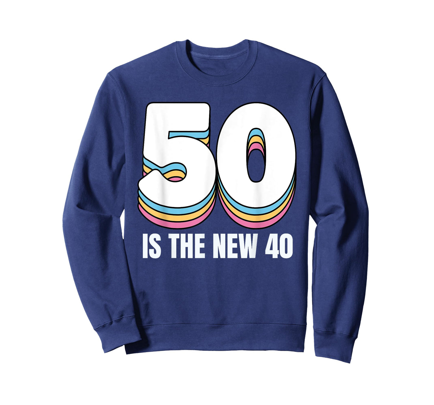 50 Is the New 40 Funny Womens Retro Colorful 50th Birthday T-Shirt