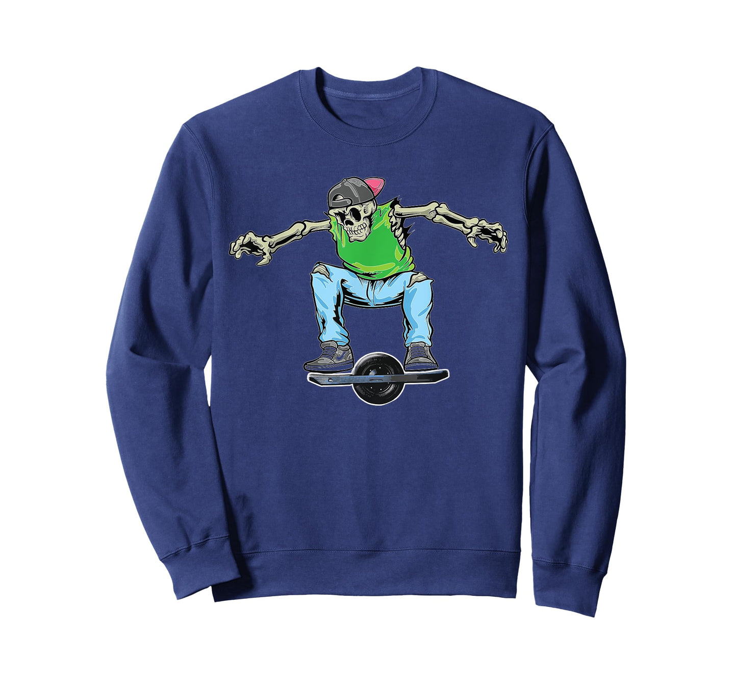 Skating Dabbing Skeleton On Onewheel Skateboard T-Shirt