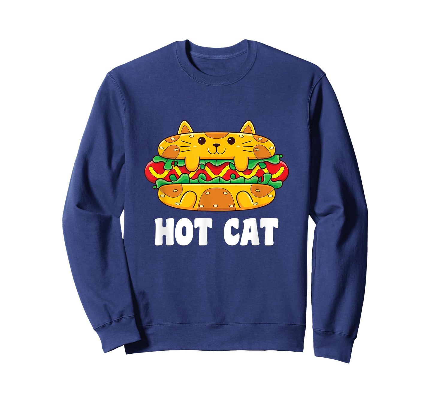 Funny Hot Dog Cat T-Shirt for Men Women Kids