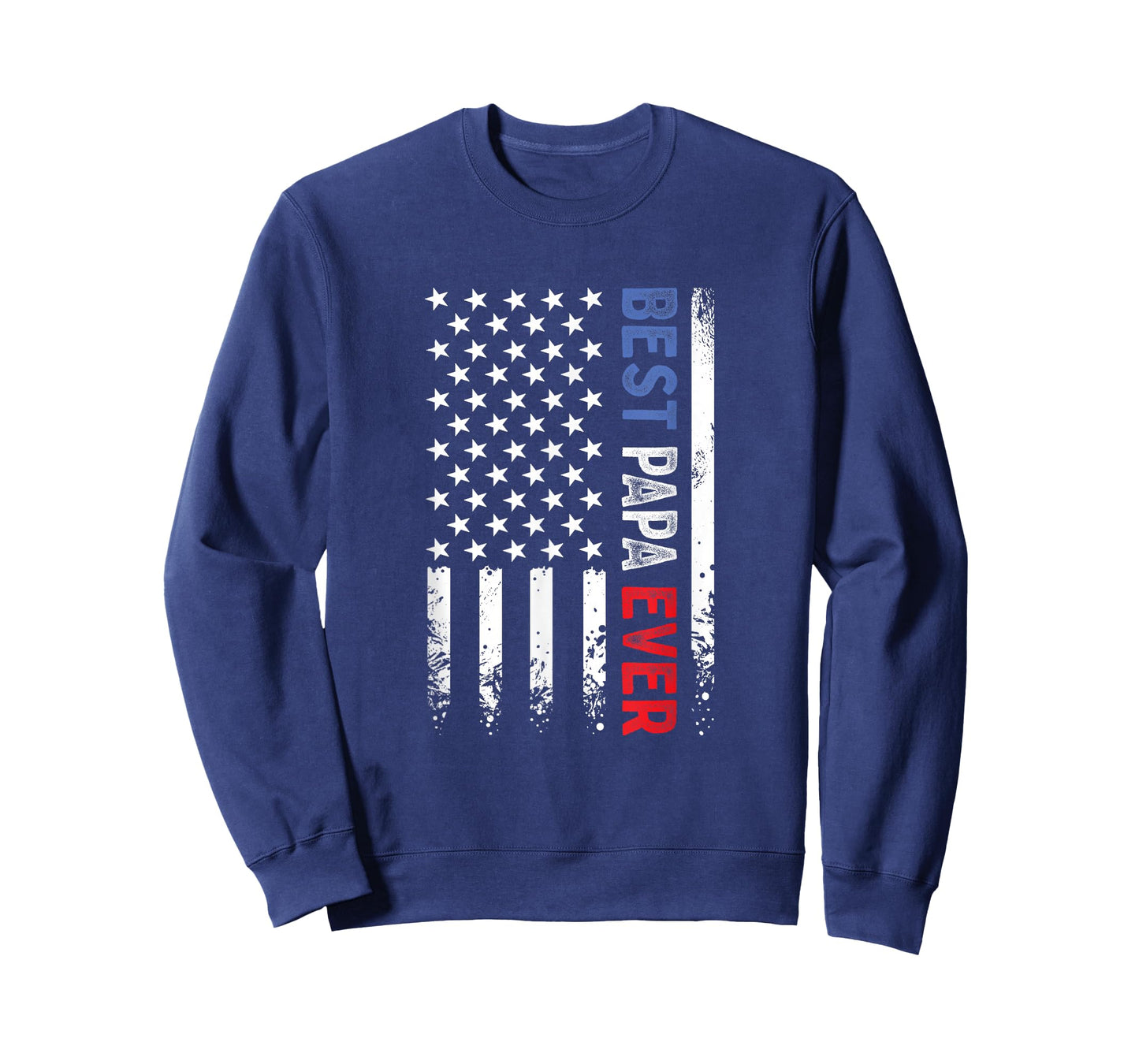 Father's Day Best Papa Ever with US American Flag T-Shirt