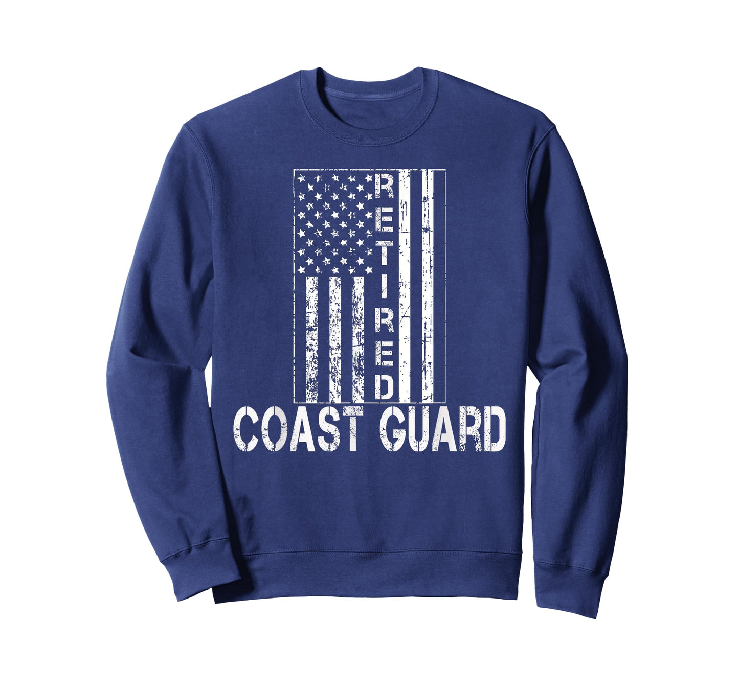 Retired Coast Guard American Flag Vintage Patriotic T-Shirt