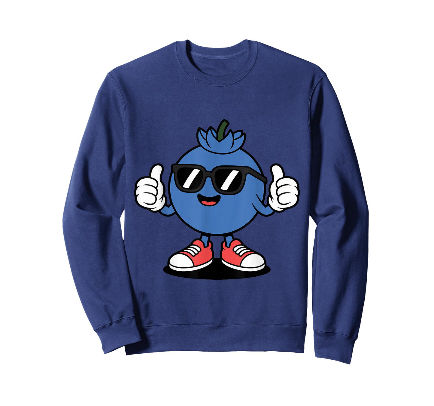 Cool Blueberry Lovers Funny Fruit Cartoon Character Design T-Shirt