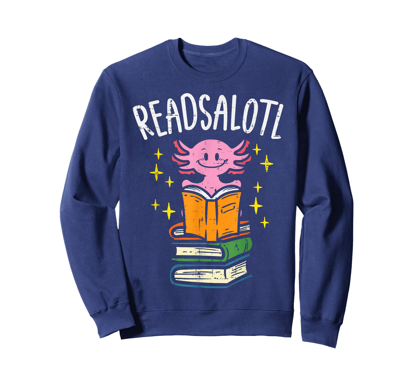 Axolotl Books Readsalotl Reading Bookworm Boys Girls Kids T-Shirt Small