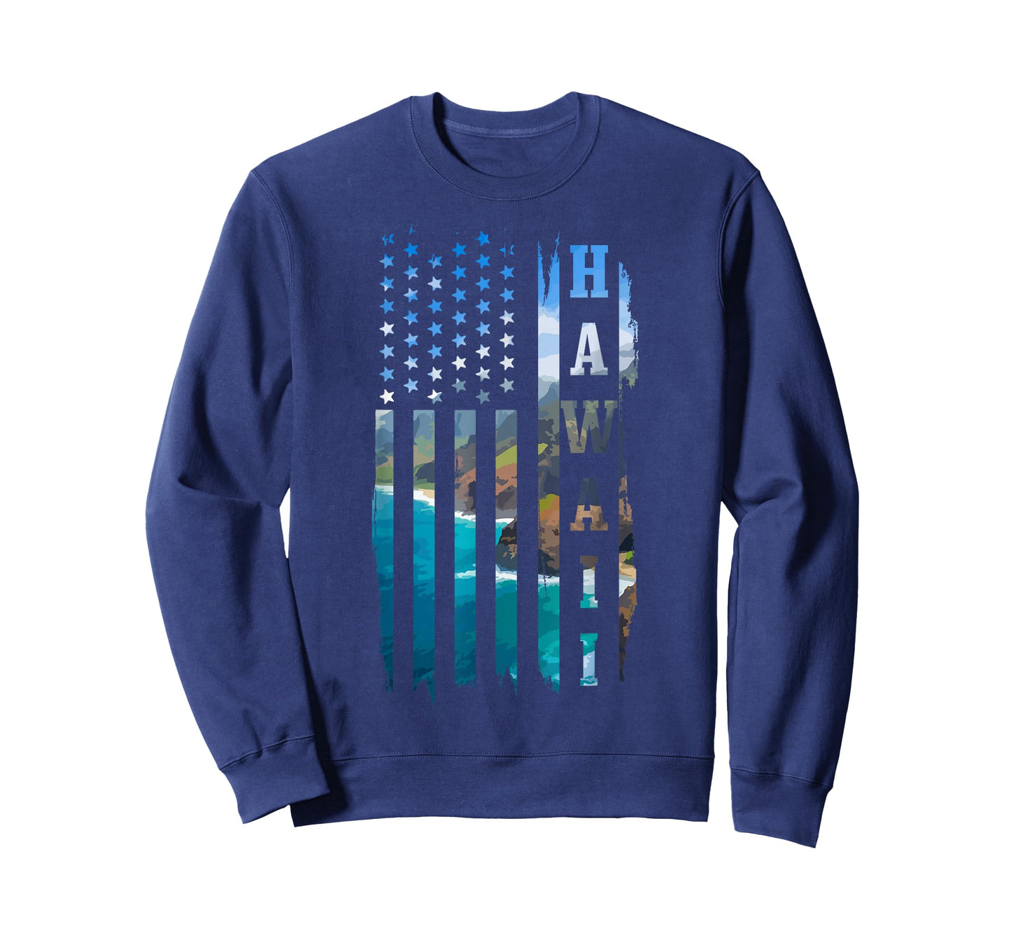 Hawaiian Flag Landscape Surfer T-Shirt