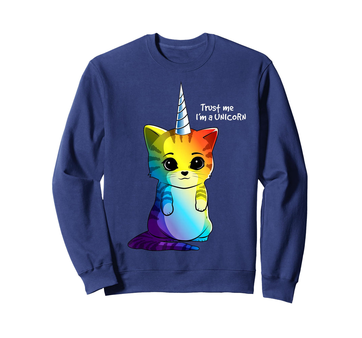 Caticorn T Shirt Unicorn Cat Kittycorn Girls Women Rainbow T-Shirt