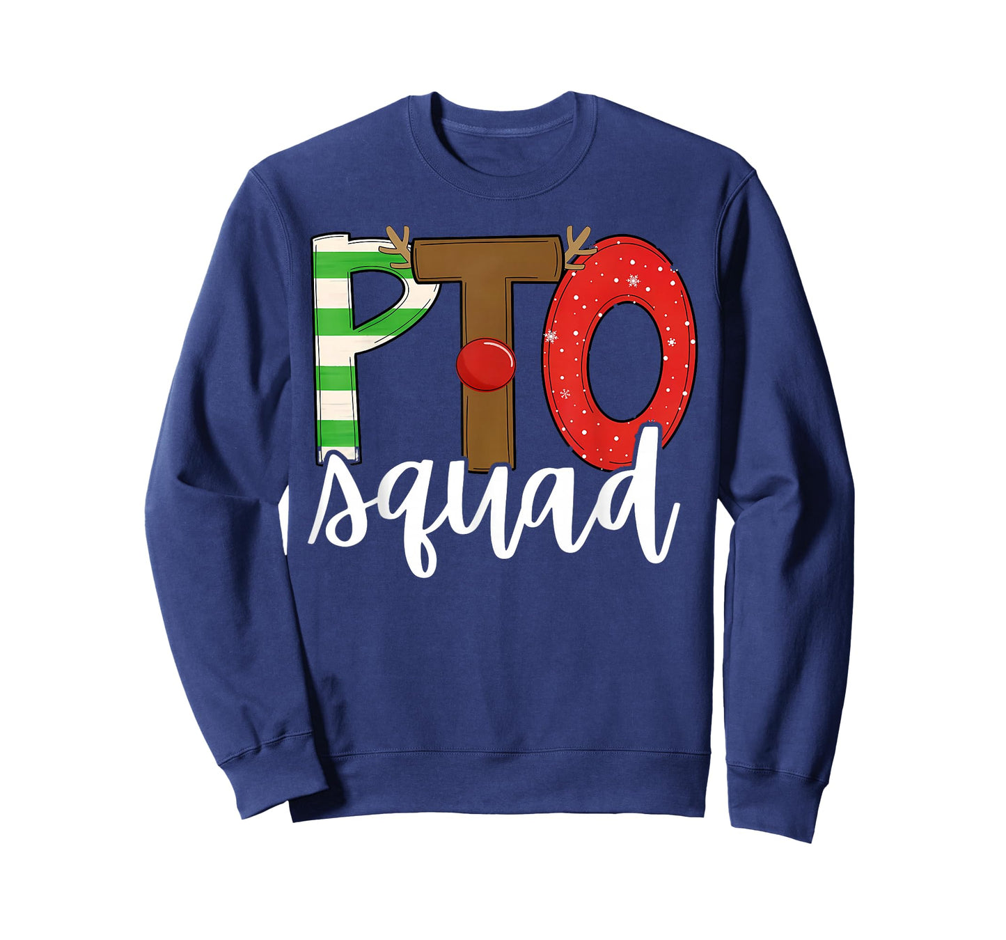 PTO Squad Reindeer Christmas Parent Teacher Organization T-Shirt