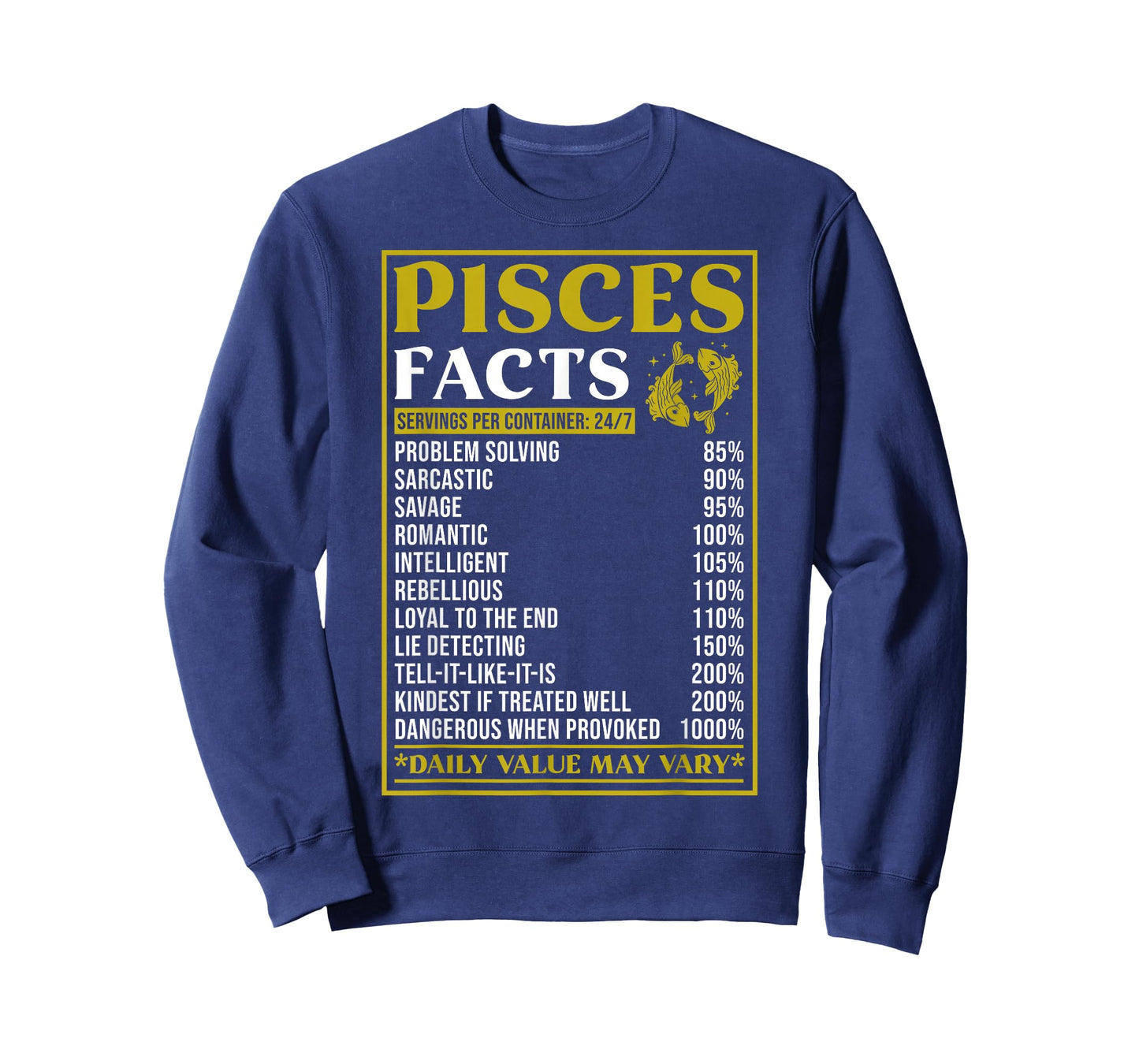 Pisces Zodiac Facts Design - Zodiac Facts Funny Pisces T-Shirt
