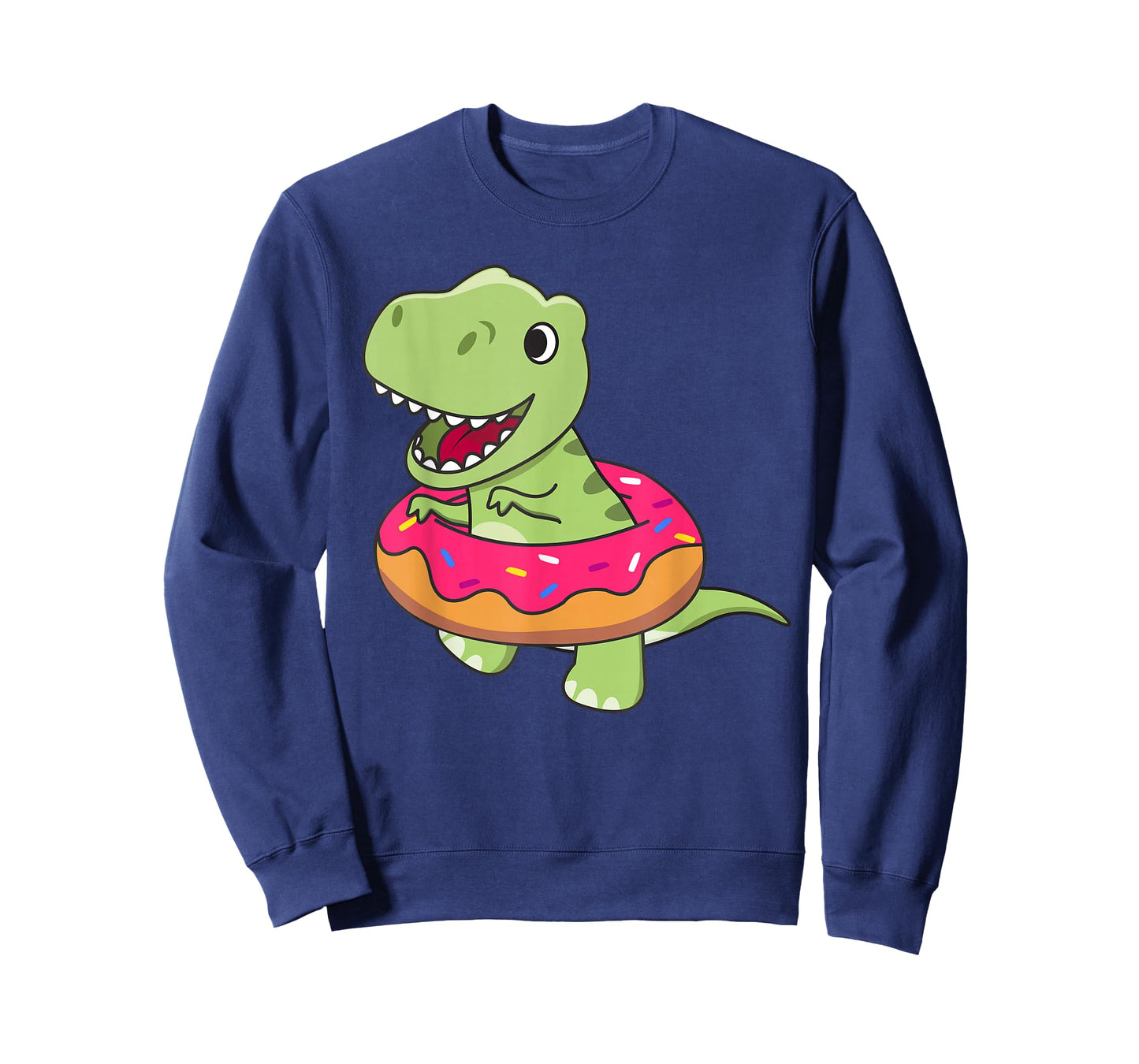 Cute T-Rex Dinosaur Funny Animals In Donut Sweet Pastry T-Shirt