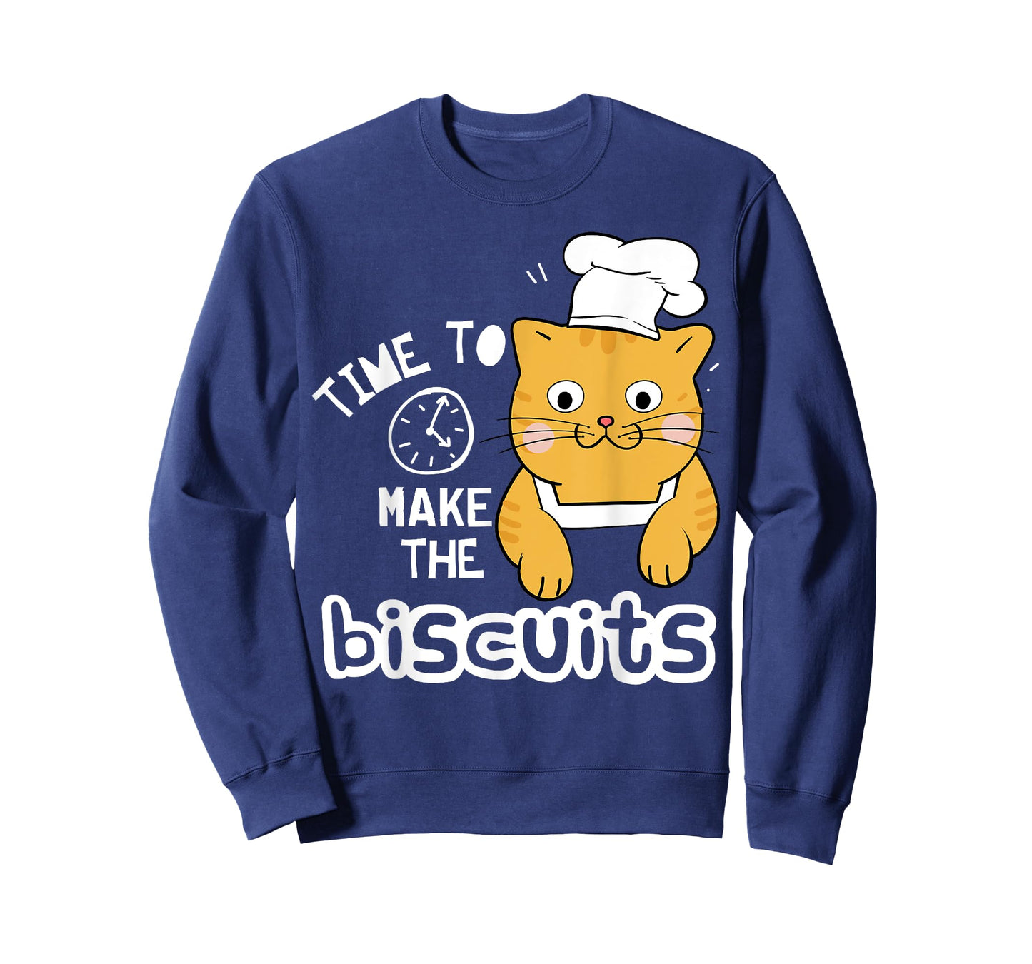 Chef Cat T-Shirt - Time To Make Biscuits T-Shirt for Men Women