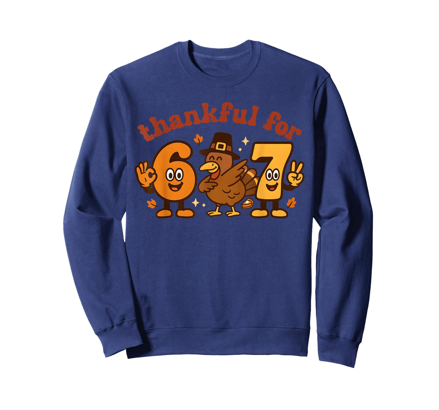 67 Thanksgiving Thankful Six Seven Meme Dabbing Turkey Boys T-Shirt