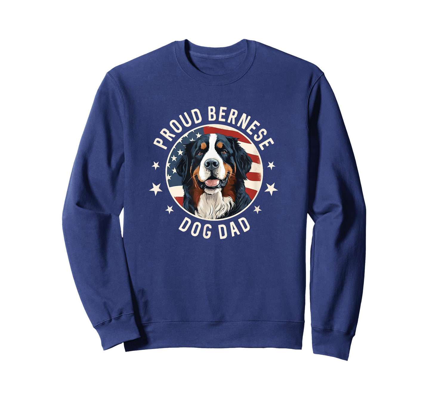American Flag, Proud Bernese Mountain Dog Dad T-Shirt